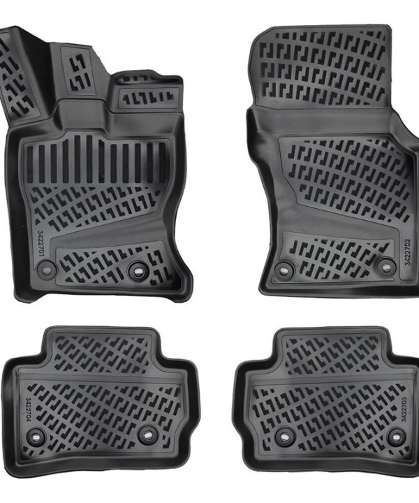 Kimpiris - Πατάκια Σκαφάκια 3D Από Λάστιχο TPE Για Land Rover Land Rover Range Rover Velar L560 2017- Rizline 4 Τεμάχια Μαύρα