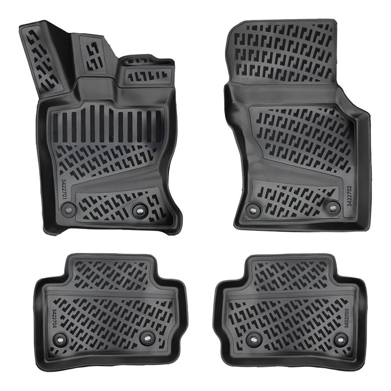 Kimpiris - Πατάκια Σκαφάκια 3D Από Λάστιχο TPE Για Land Rover Land Rover Range Rover Velar L560 2017- Rizline 4 Τεμάχια Μαύρα