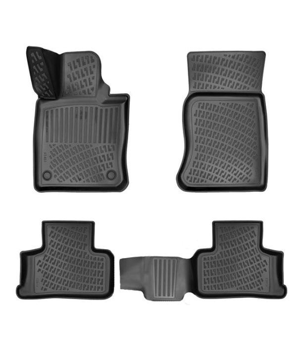 Kimpiris - Πατάκια Σκαφάκια 3D Από Λάστιχο TPE Για Mercedes-Benz GLC SUV X254 2023- Rizline 4 Τεμάχια Μαύρα