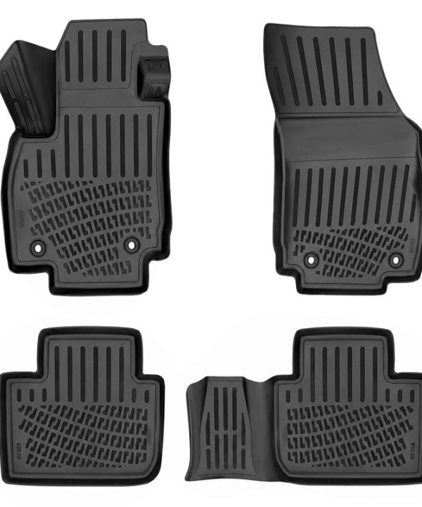 Kimpiris - Πατάκια Σκαφάκια 3D Από Λάστιχο TPE Για MG ZS 2024- Gasoline Rizline 4 Τεμάχια Μαύρα