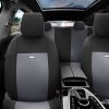 Καλύμματα Αυτοκινήτου Otom Flex Design Universal Βαμβακερό Ύφασμα Rachel Σετ Εμπρός / Πίσω 10 Τεμαχίων Μαύρο / Γκρι FLX-102 - Image 2
