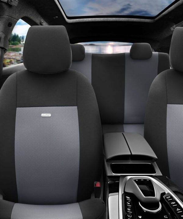 Alternative view of Καλύμματα Αυτοκινήτου Otom Flex Design Universal Βαμβακερό Ύφασμα Rachel Σετ Εμπρός / Πίσω 10 Τεμαχίων Μαύρο / Γκρι FLX-102