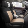 Kimpiris - Καλύμματα Αυτοκινήτου Otom Flex Design Universal Βαμβακερό Ύφασμα Rachel Σετ Εμπρός / Πίσω 10 Τεμαχίων Μαύρο / Μπεζ FLX-103