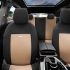 Καλύμματα Αυτοκινήτου Otom Flex Design Universal Βαμβακερό Ύφασμα Rachel Σετ Εμπρός / Πίσω 10 Τεμαχίων Μαύρο / Μπεζ FLX-103 - Image 2