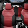 Καλύμματα Αυτοκινήτου Otom One Design Universal Βαμβακερό Ύφασμα Rachel Σετ Εμπρός / Πίσω 10 Τεμαχίων Μαύρο / Μπορντό ONE-105 - Image 2