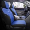 Kimpiris - Καλύμματα Αυτοκινήτου Otom One Design Universal Βαμβακερό Ύφασμα Rachel Σετ Εμπρός / Πίσω 10 Τεμαχίων Μαύρο / Μπλε ONE-107
