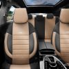 Καλύμματα Αυτοκινήτου Otom Pro Design Universal Βαμβακερό Ύφασμα Rachel / Δερματίνη Σετ Εμπρός / Πίσω 11 Τεμαχίων Μαύρο / Μπεζ PRO-103 - Image 2