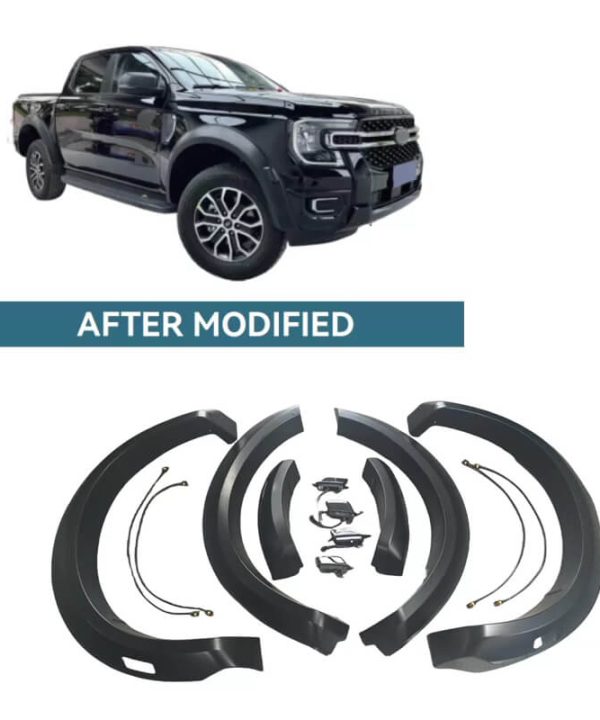 Kimpiris - Πλαϊνά Φτερά Τροχών Για Ford Ranger T9 2022+ Upgrade "Raptor Look" Σετ 6 Τεμαχίων