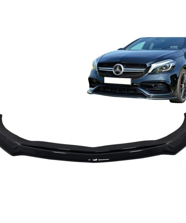 Kimpiris - Μπροστινό Spoiler Για Mercedes-Benz A-Class W176 15-18 Facelift A45 Amg Μαύρο Γυαλιστερό 1 Τεμάχιο