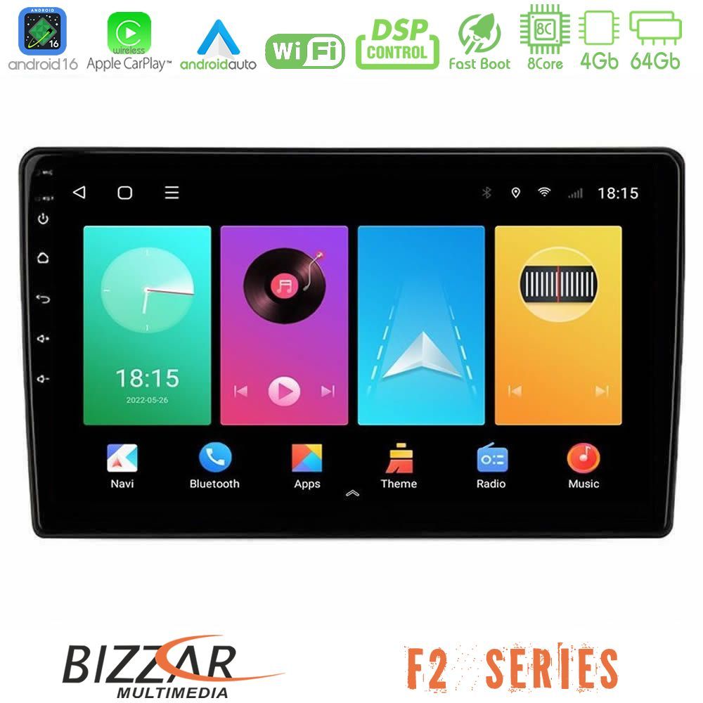Kimpiris - Bizzar F2 Series 8Core Android16 4+64GB Alfa Romeo Giulietta 2014-2021 Navigation Multimedia Tablet 10"
