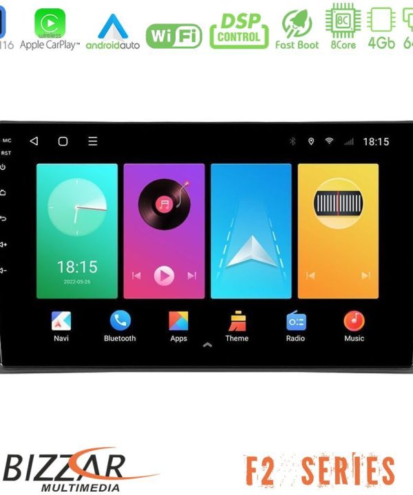 Kimpiris - Bizzar F2 Series 8Core Android16 4+64GB  Audi A3 8P Navigation Multimedia Tablet 9"
