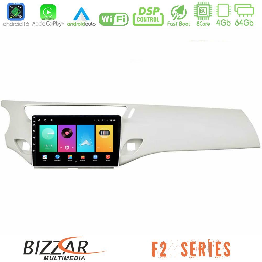 Kimpiris - Bizzar F2 Series 8Core Android16 4+64GB Citroen C3 2009-2016 Navigation Multimedia Tablet 9" (Άσπρο)