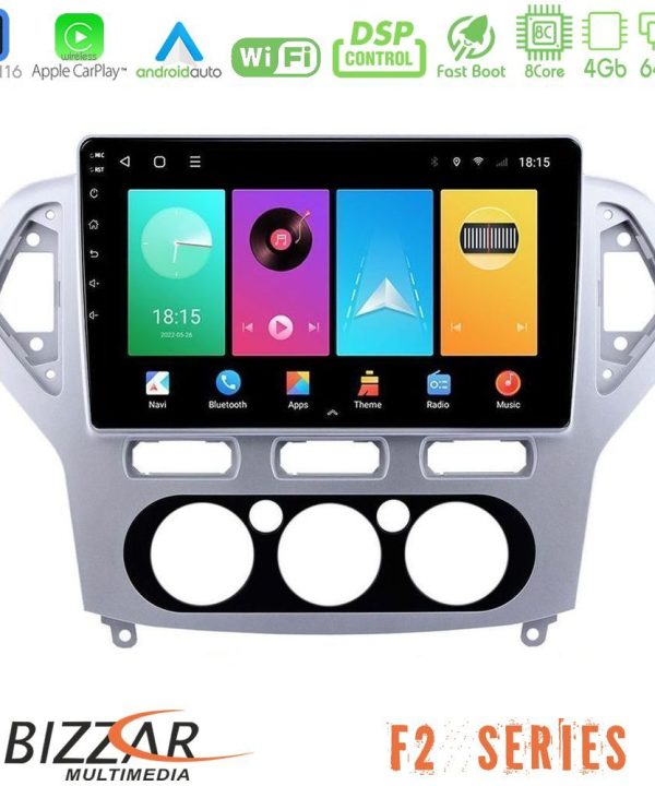 Kimpiris - Bizzar F2 Series 8Core Android16 4+64GB  Ford Mondeo 2007-2010 Manual A/C Navigation Multimedia Tablet 10"