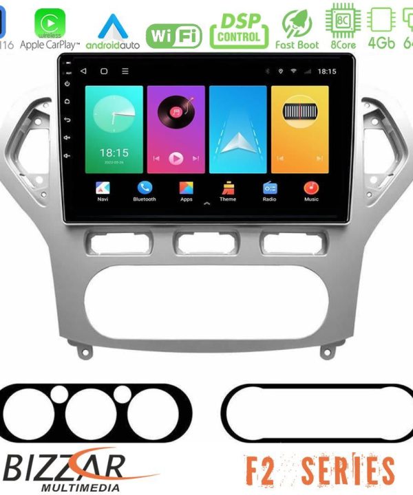 Kimpiris - Bizzar F2 Series 8Core Android16 4+64GB  Ford Mondeo 2007-2010 AUTO A/C Navigation Multimedia Tablet 10"