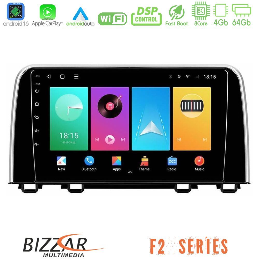 Kimpiris - Bizzar F2 Series 8Core Android16 4+64GB Honda CR-V 2019-> Navigation Multimedia Tablet 10"