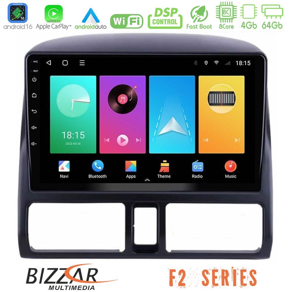 Kimpiris - Bizzar F2 Series 8Core Android16 4+64GB Honda CRV 2002-2006 Navigation Multimedia Tablet 9"