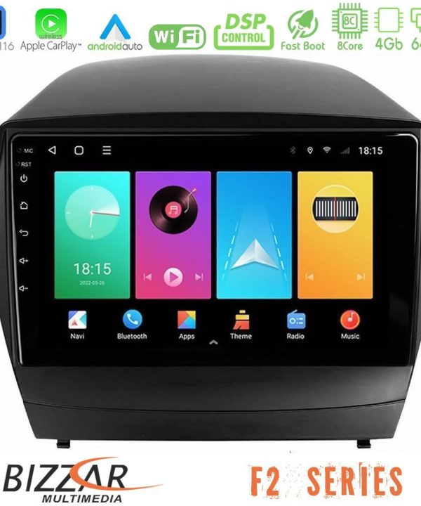 Kimpiris - Bizzar F2 Series 8Core Android16 4+64GB  Hyundai IX35 Auto A/C Navigation Multimedia Tablet 9"