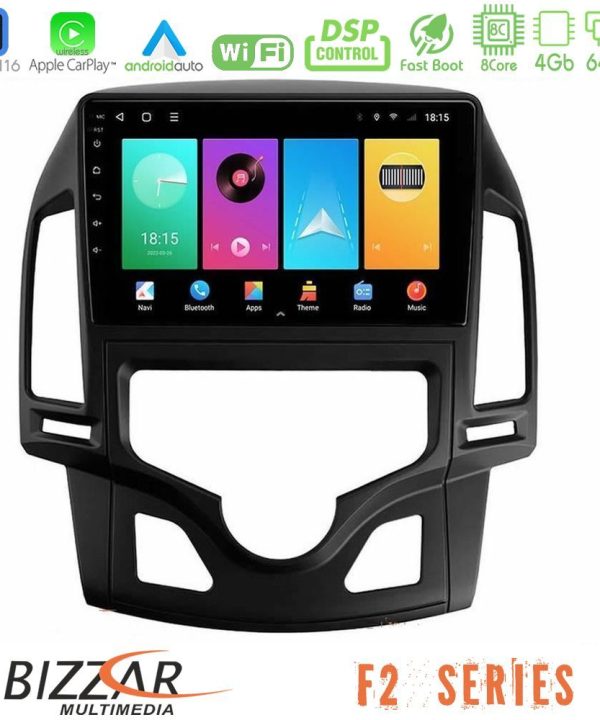 Kimpiris - Bizzar F2 Series 8Core Android16 4+64GB  Hyundai i30 2007-2012 Auto A/C Navigation Multimedia Tablet 9"