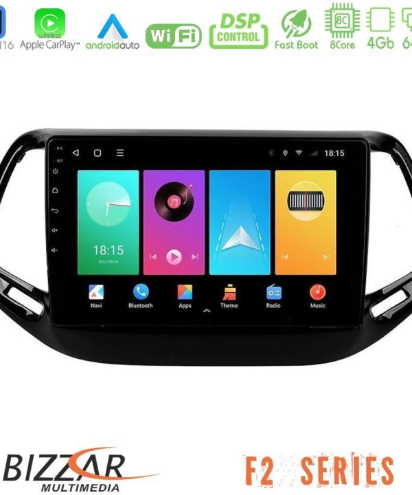 Kimpiris - Bizzar F2 Series 8Core Android16 4+64GB  Jeep Compass 2017> Navigation Multimedia Tablet 10"
