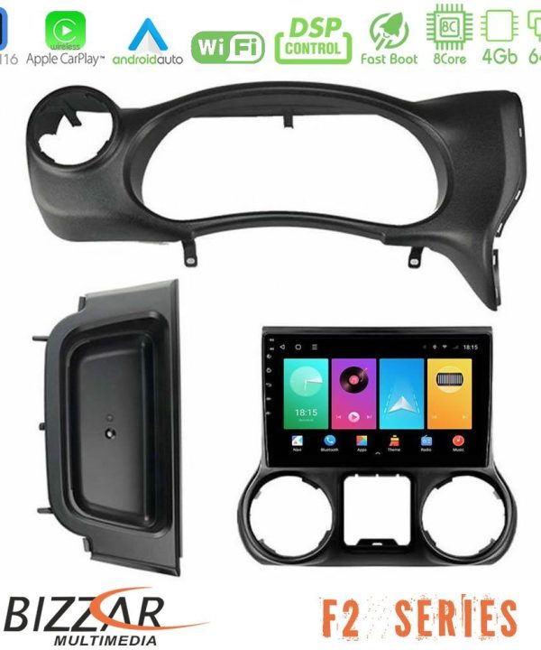 Kimpiris - Bizzar F2 Series 8Core Android16 4+64GB  Jeep Wrangler 2014-2017 Navigation Multimedia Tablet 10"