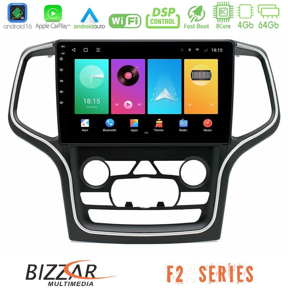 Kimpiris - Bizzar F2 Series 8Core Android16 4+64GB Jeep Grand Cherokee 2014-2020 Navigation Multimedia Tablet 10"