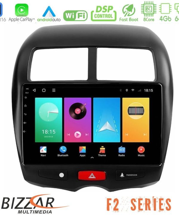 Kimpiris - Bizzar F2 Series 8Core Android16 4+64GB  Mitsubishi ASX Navigation Multimedia Tablet 10"