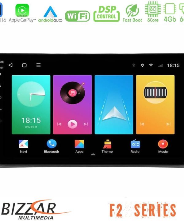 Kimpiris - Bizzar F2 Series 8Core Android16 4+64GB Mitsubishi Outlander 2002 – 2007 Navigation Multimedia Tablet 10"