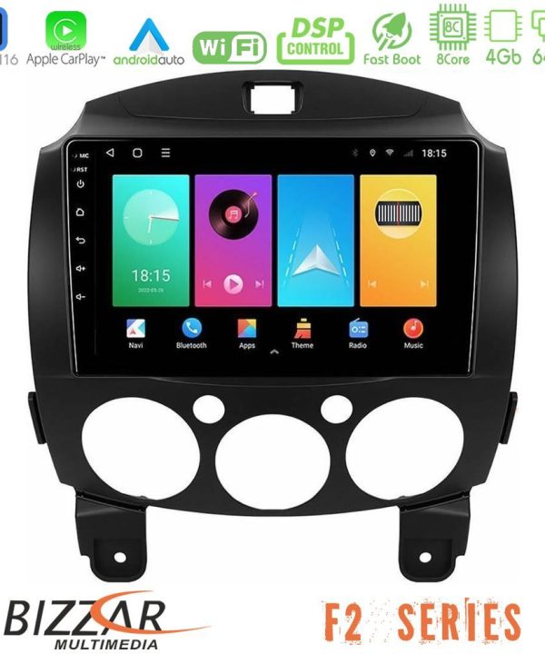 Kimpiris - Bizzar F2 Series 8Core Android16 4+64GB  Mazda 2 2008-2014 Navigation Multimedia Tablet 9"