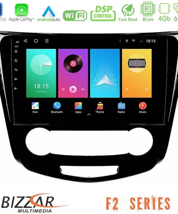 Kimpiris - Bizzar F2 Series 8Core Android16 4+64GB  Nissan Qashqai J11 (Manual A/C) Navigation Multimedia Tablet 10"