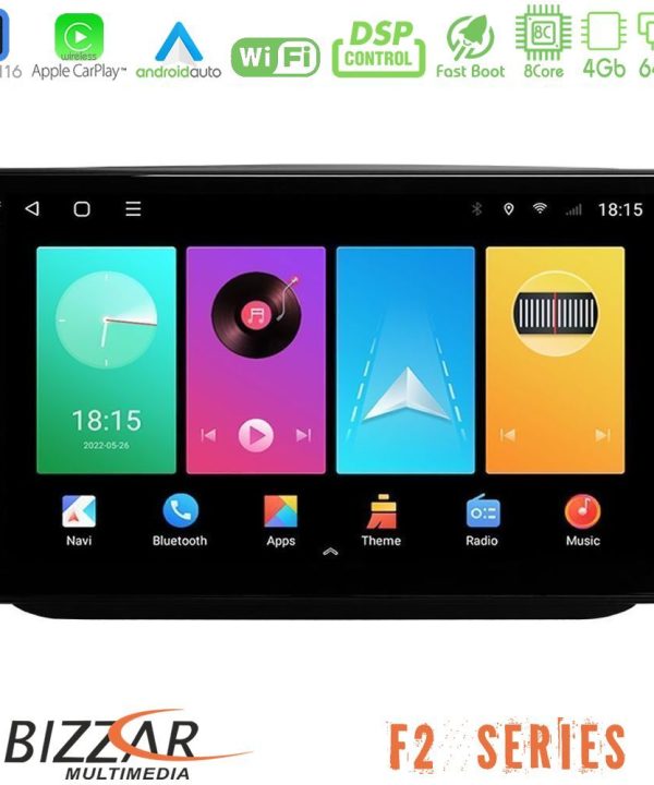Kimpiris - Bizzar F2 Series 8Core Android16 4+64GB  Skoda Fabia 2007-2014 Navigation Multimedia Tablet 10"