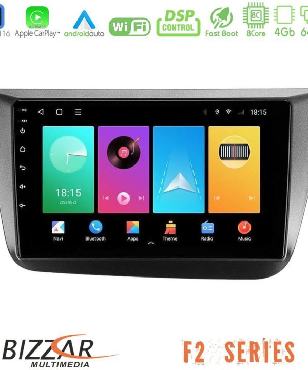 Kimpiris - Bizzar F2 Series 8Core Android16 4+64GB  Seat Altea 2004-2015 Navigation Multimedia Tablet 9"