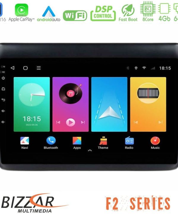Kimpiris - Bizzar F2 Series 8Core Android16 4+64GB  Suzuki Swift 2017-2023 Navigation Multimedia Tablet 9"