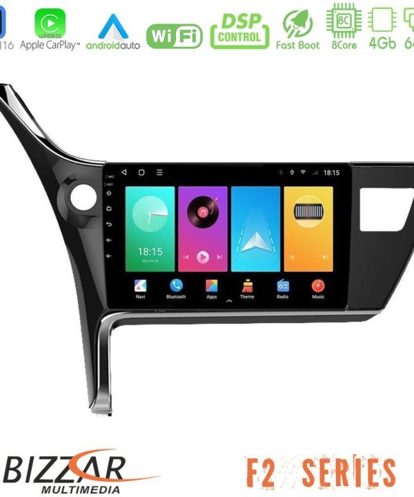 Kimpiris - Bizzar F2 Series 8Core Android16 4+64GB  Toyota Corolla 2017-2018 Navigation Multimedia Tablet 10"