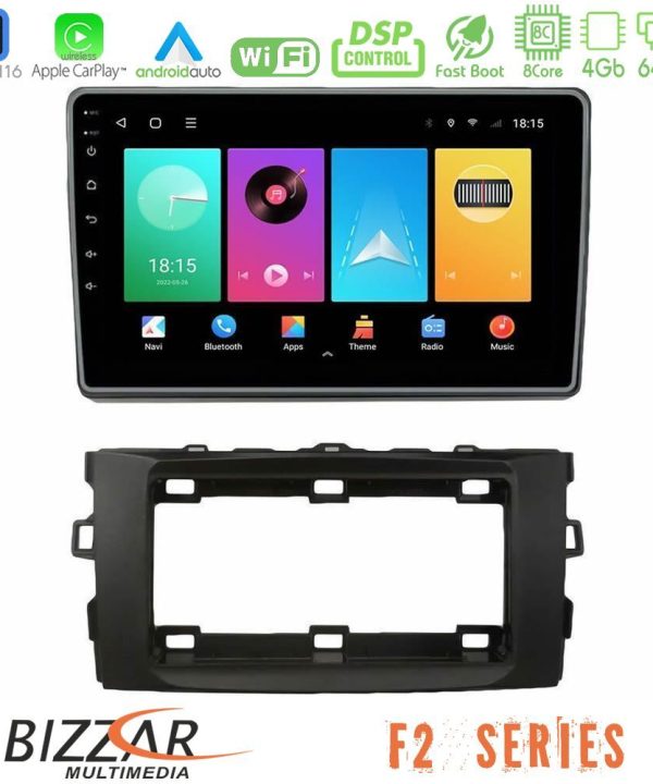 Kimpiris - Bizzar F2 Series 8Core Android16 4+64GB  Toyota Auris 2013-2016 Navigation Multimedia Tablet 10"