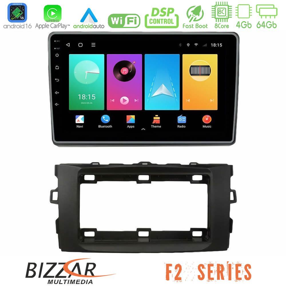 Kimpiris - Bizzar F2 Series 8Core Android16 4+64GB Toyota Auris 2013-2016 Navigation Multimedia Tablet 10"