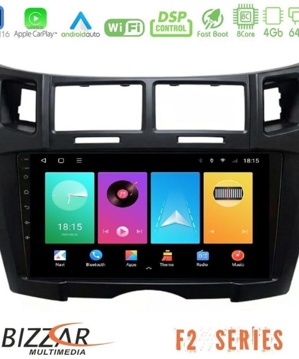 Kimpiris - Bizzar F2 Series 8Core Android16 4+64GB  Toyota Yaris Navigation Multimedia Tablet 9" (Μαύρο Χρώμα)