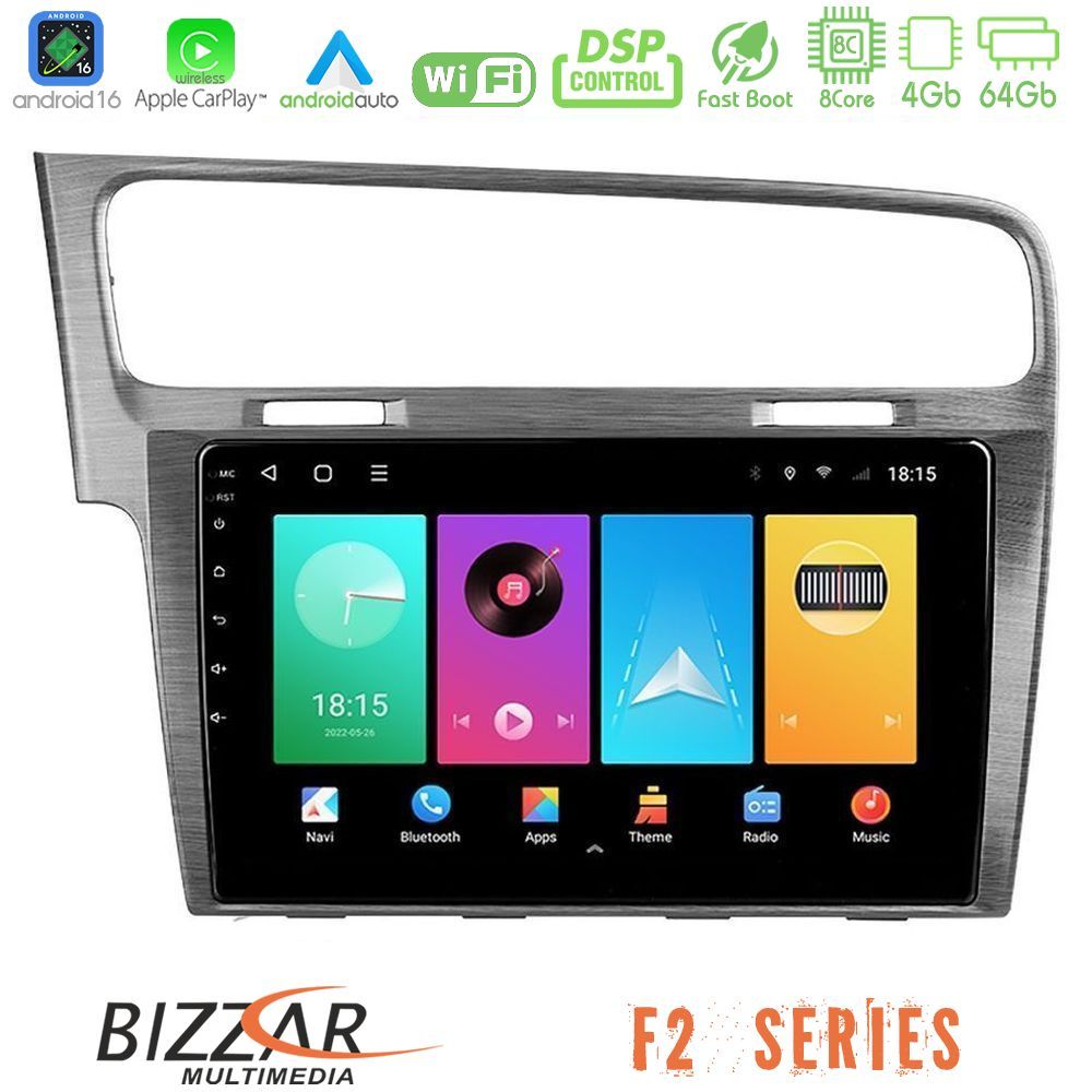 Kimpiris - Bizzar F2 Series 8Core Android16 4+64GB VW GOLF 7 Navigation Multimedia Tablet 10"