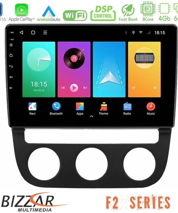 Kimpiris - Bizzar F2 Series 8Core Android16 4+64GB  VW Jetta Navigation Multimedia Tablet 10"