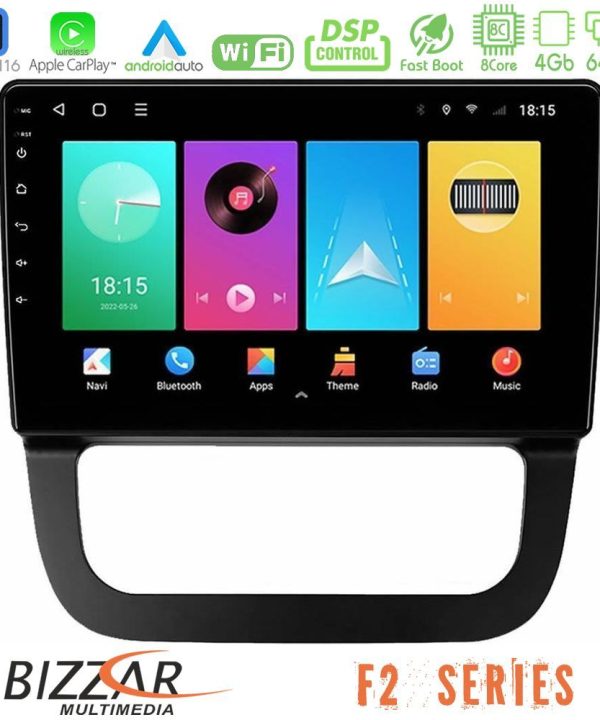 Kimpiris - Bizzar F2 Series 8Core Android16 4+64GB  VW Jetta Navigation Multimedia Tablet 10"
