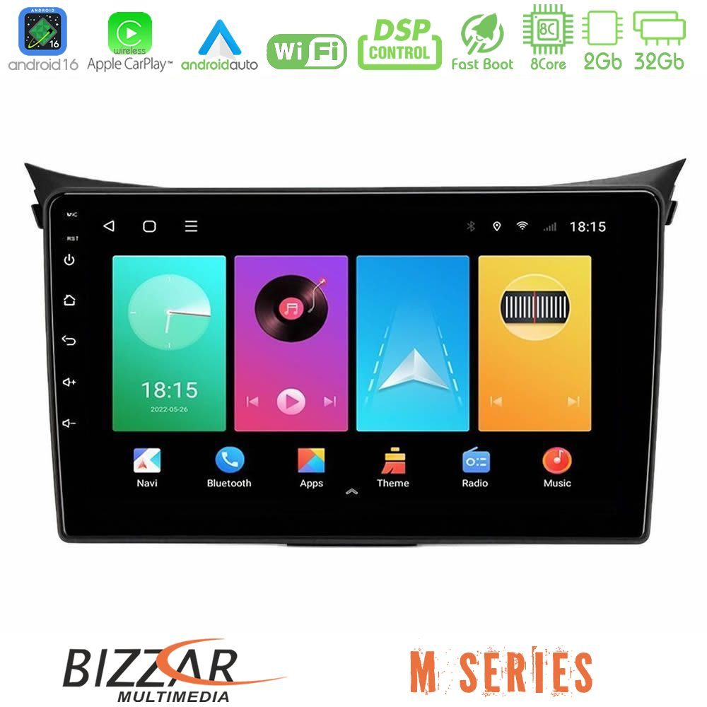 Kimpiris - Bizzar M Series 8Core Android16 2+32GB Hyundai i30 2012-2017 Navigation Multimedia Tablet 9"