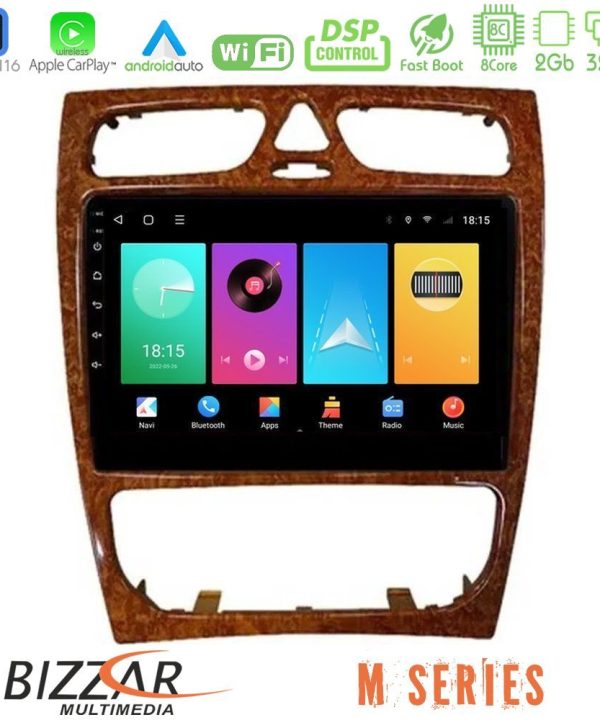 Kimpiris - Bizzar M Series 8Core Android16 2+32GB  Mercedes C Class (W203) Navigation Multimedia Tablet 9" (Wooden Style)