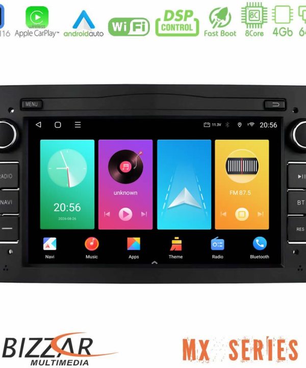 Kimpiris - Bizzar MX Series Opel Astra/Corsa/Antara/Zafira 8core Android16 4+64GB Navigation Multimedia Deckless 7" με Carplay/AndroidAuto (OEM Style | Piano Black Color)