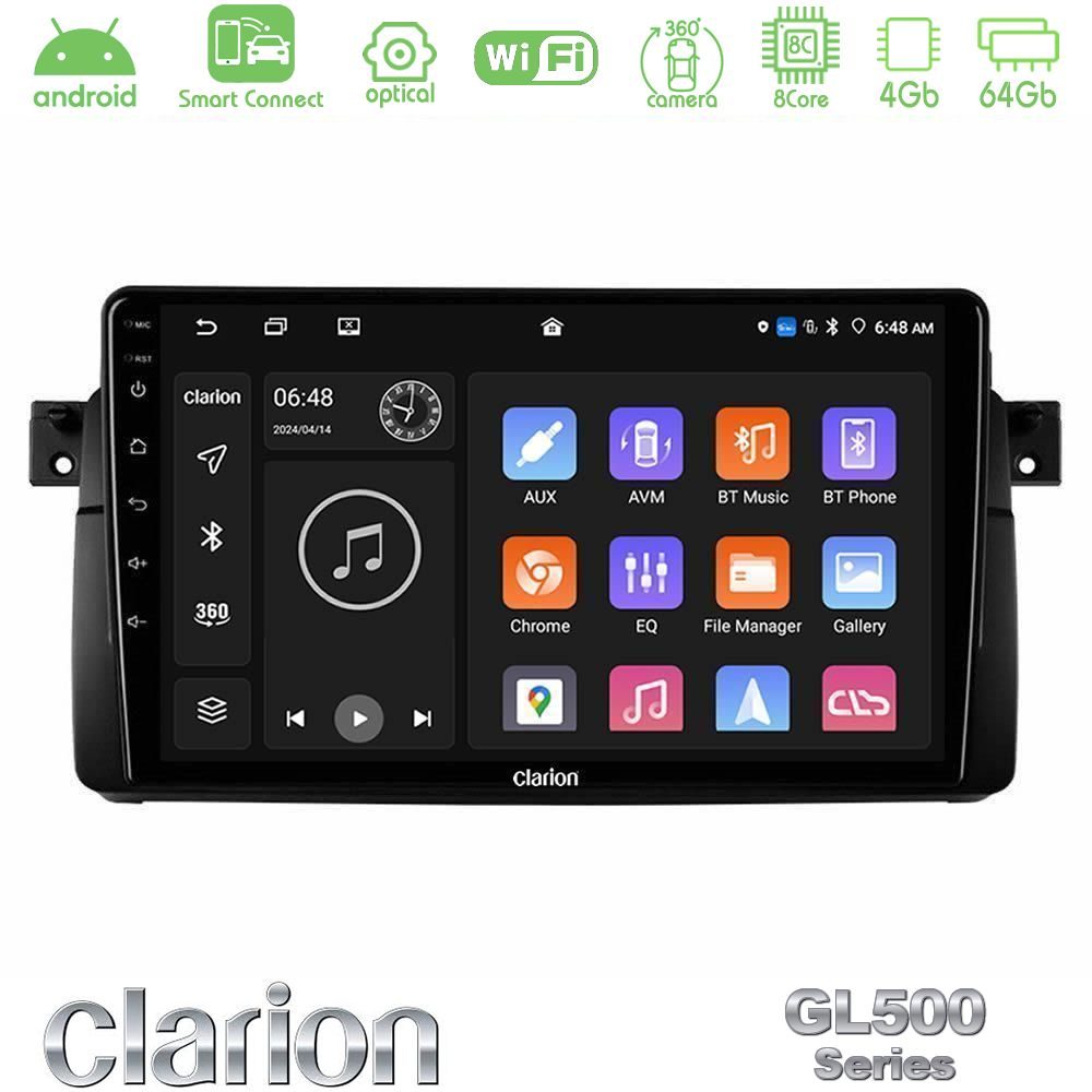 Kimpiris - Clarion GL500 Series 8Core Android ClarionOS 4+64GB BMW E46 Navigation Multimedia Tablet 9"