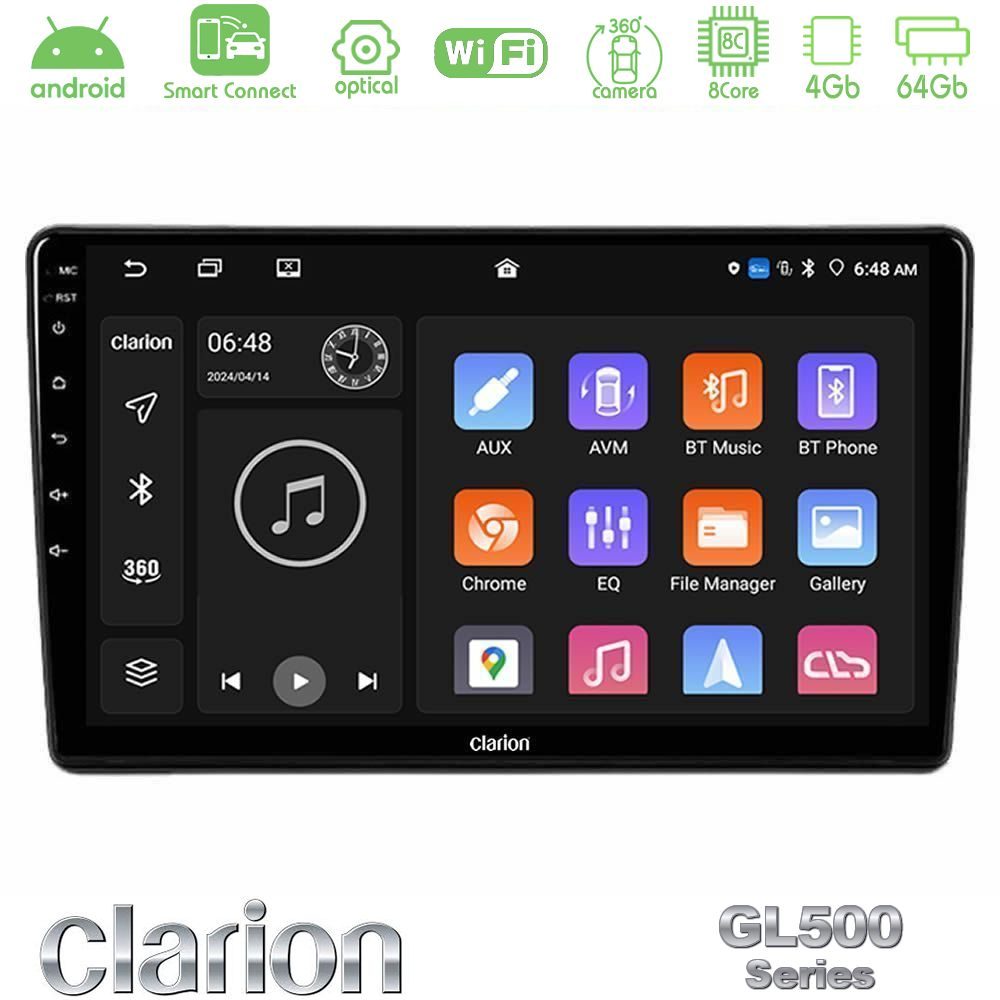 Kimpiris - Clarion GL500 Series 8Core Android ClarionOS 4+64GB Peugeot Partner / Citroën Berlingo 2008-2018 Navigation Multimedia Tablet 9"