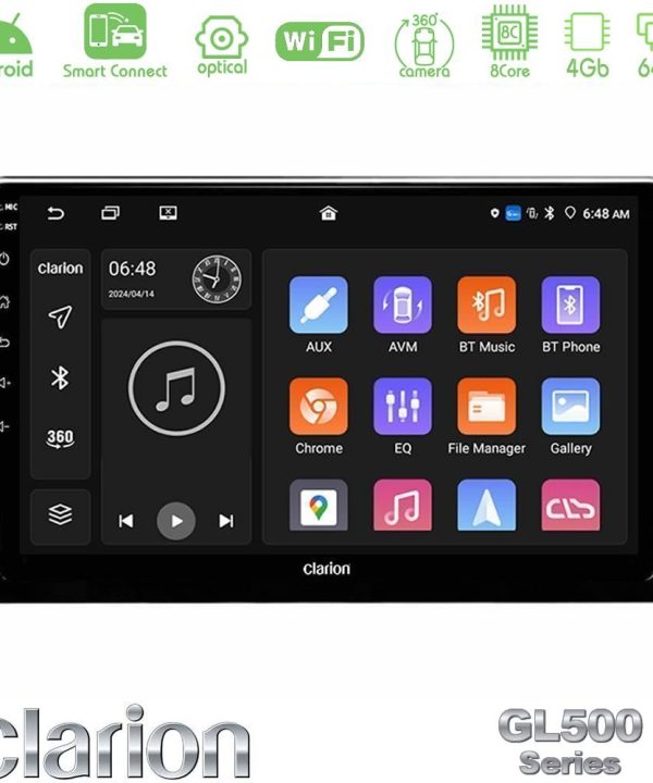 Kimpiris - Clarion GL500 Series 8Core Android ClarionOS 4+64GB  Peugeot Partner / Citroën Berlingo 2020-> Navigation Multimedia Tablet 10"