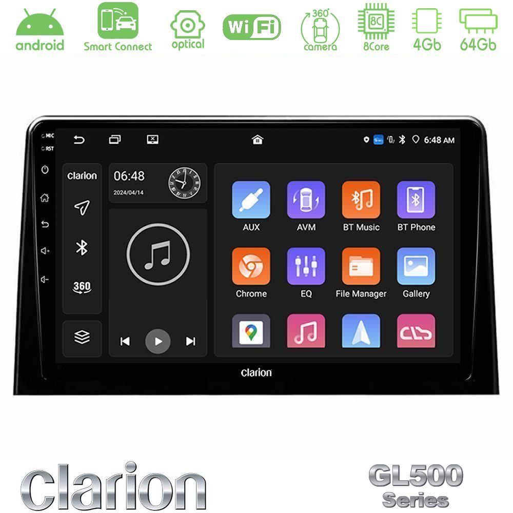 Kimpiris - Clarion GL500 Series 8Core Android ClarionOS 4+64GB Peugeot Partner / Citroën Berlingo 2020-> Navigation Multimedia Tablet 10"