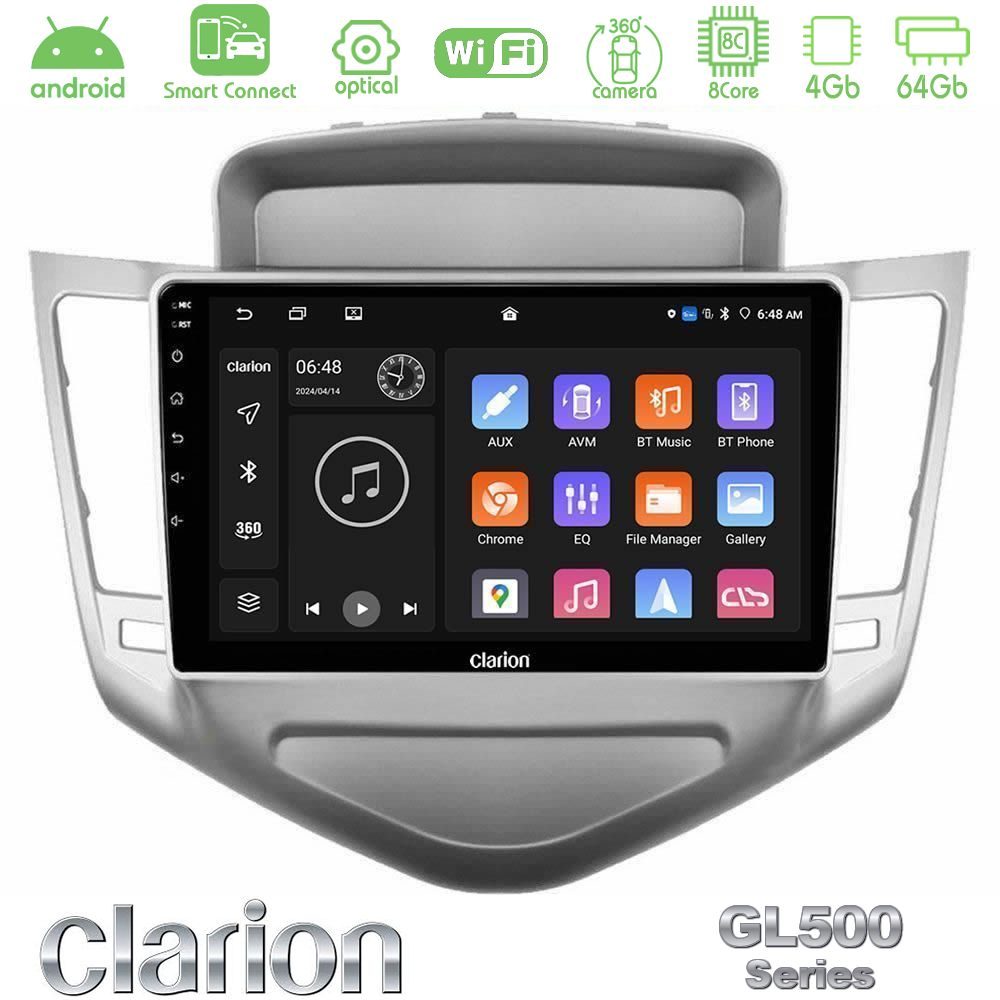Kimpiris - Clarion GL500 Series 8Core Android ClarionOS 4+64GB Chevrolet Cruze 2009-2012 Navigation Multimedia Tablet 9"