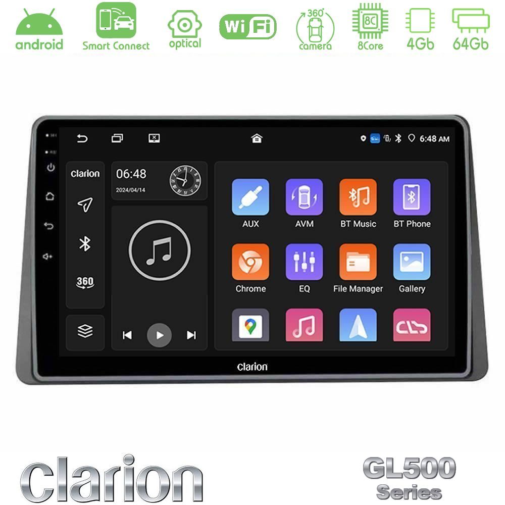 Kimpiris - Clarion GL500 Series 8Core Android ClarionOS 4+64GB Dacia Duster 2025-> Navigation Multimedia Tablet 9"