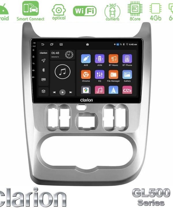 Kimpiris - Clarion GL500 Series 8Core Android ClarionOS 4+64GB  Dacia Duster/Sandero/Logan Navigation Multimedia Tablet 9"