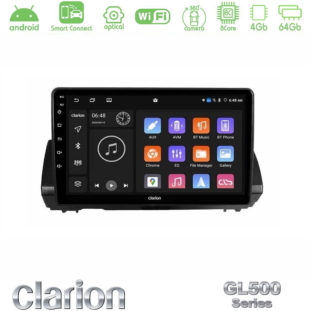 Kimpiris - Clarion GL500 Series 8Core Android ClarionOS 4+64GB Dacia Sandero/Logan/Jogger 2022-> Navigation Multimedia Tablet 9"